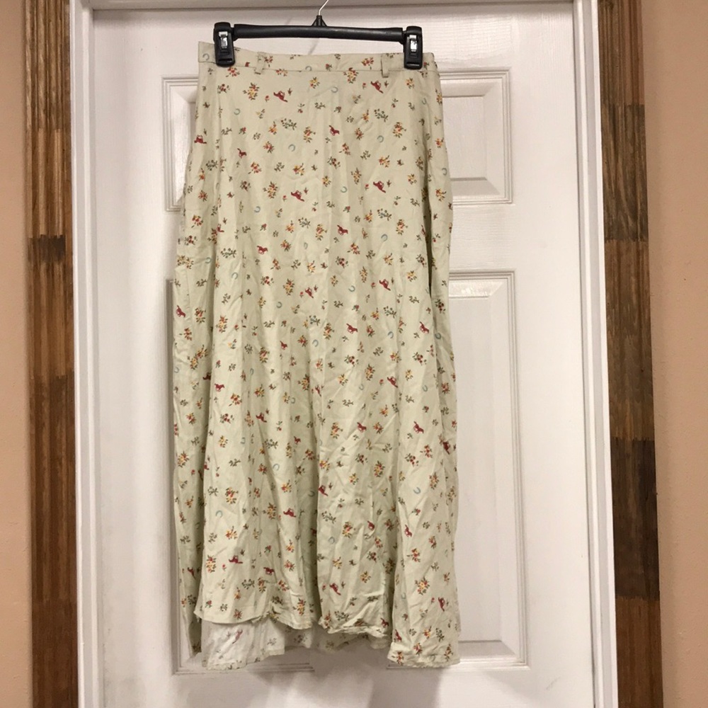 Horseshoe Print Western Skirt